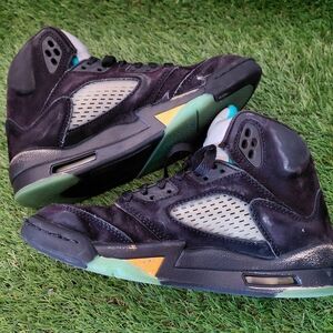 Jordans Black and Gray High-Top Sneakers